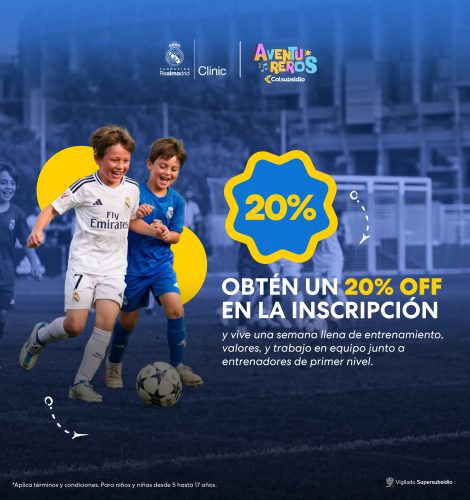 Vive el Clinic de la Fundación Real Madrid con 20% OFF ⚽🔥 - Aventureros Colsubsidio