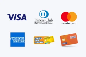 Logos de tarjetas de crédito y débito