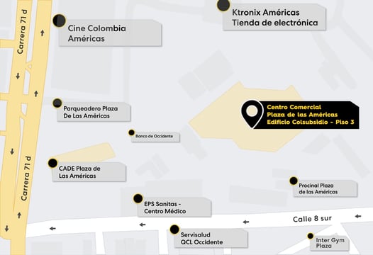 Mapa Plaza de las Américas