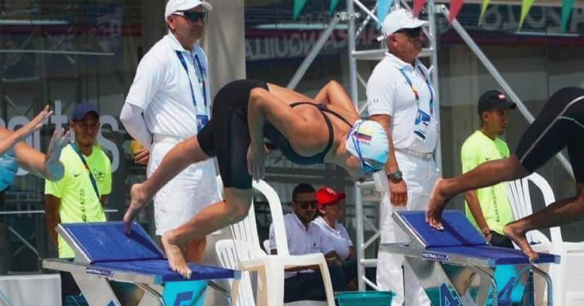 Sirena Rowe, nadadora colombiana de talla mundial.