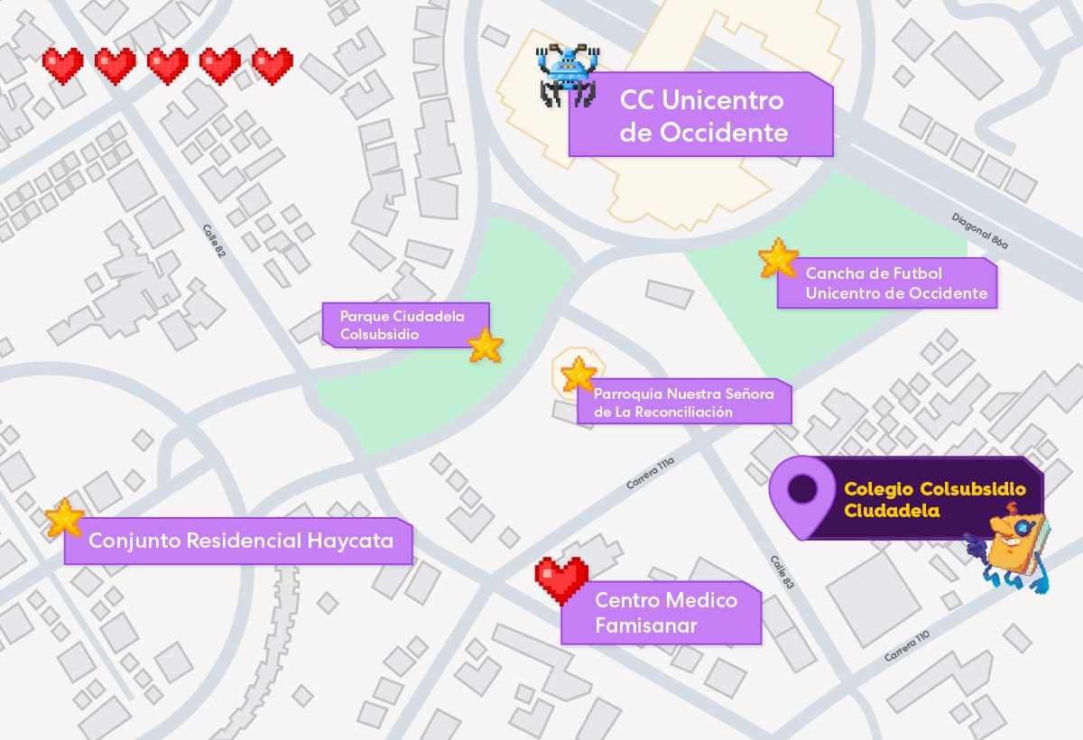 Mapa Colegio Colsubsidio Ciudadela