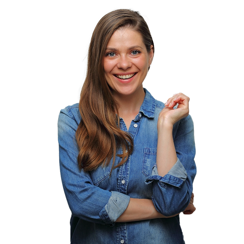 mujer sonriendo